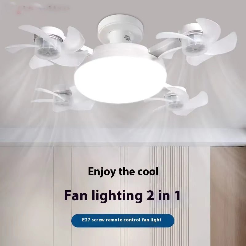 Drone Fan Integrated Light with E27 Screw Creative 3/4/5 Head Remote-Controlled - Image 3