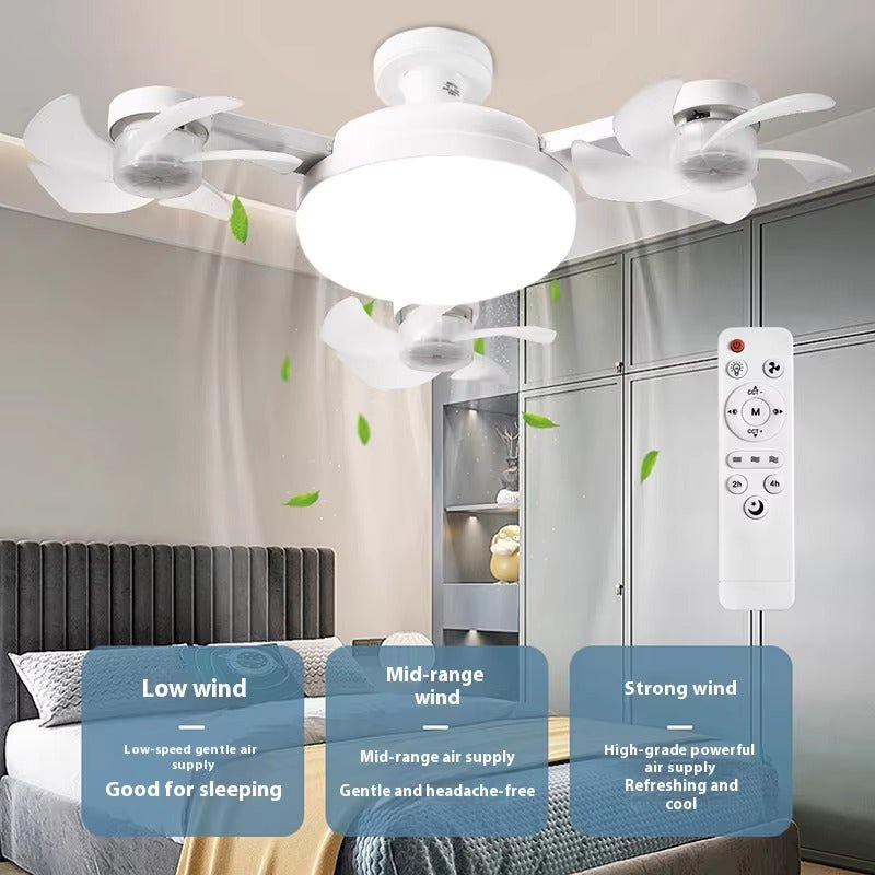 Drone Fan Integrated Light with E27 Screw Creative 3/4/5 Head Remote-Controlled - Image 6